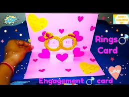 Easy card making idea with forever fern stamp set. Engagement Ring Card Beautiful Simple Engagement Anniversary Card Paper Craft Diy Card Tutorial Youtube