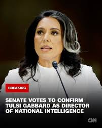 Senate votes to confirm Tulsi Gabbard to become Trump's top US intelligence  chief: https://cnn.it/4hz9LAG