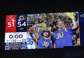 The chiefs allowed opponents to score a touchdown after entering the red zone 77% of the time last season compared to 51% the year before. Nfl Scores Los Angeles Rams And Kansas City Chiefs Combine For Record Breaking Mnf Shootout The Independent The Independent
