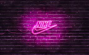 Download Wallpapers Nike Purple Logo 4k Purple Brickwall Nike Logo Sports Brands Nike Neon Logo Nike For Desktop Free Pictures For Desktop Free Purple nike logo | tapety, tapeta.