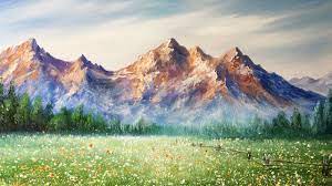 Warm light, cool shadow (and vice versa). Paint Mountains With Acrylic Paints Lesson 2 Youtube