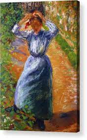 new artwork made with love for you ready to decorate your house peasant donning her marmotte 1882 acrylic print by pissarro camille https 画家 絵画 印象派