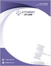 Whether a word letterhead template is used or a company gets it designed specifically for itself, the design should be formal and professional so that it can easily be used for all the formal. Attorney At Law Letterhead Templates For Ms Word Microsoft Word Letterhead Templates