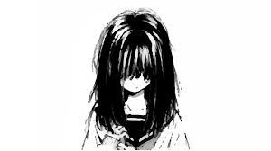 Space, red, sadness, sad, upset, romance, a beautiful mind, design, screenshot, computer wallpaper, font. Anime Girl Black Sad Otaku Wallpaper