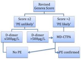 Revised geneva score for pulmonary embolism. Clinical Presentation And Diagnostic Work Up Of Suspected Pulmonary Embolism In A District Hospital Emergency Centre Serving A High Hiv Tb Burden Population Sciencedirect
