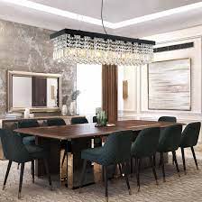 Rectangular Crystal Chandelier Dining Room Crystal Chandeliers In 2021 Crystal Chandelier Dining Room Dining Room Chandelier Dining Room Chandelier Modern