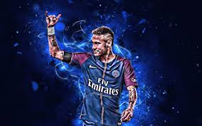 Hd wallpapers and background images. Download Wallpapers Neymar Jr Personal Celebration Brazilian Footballers Psg Fc Ligue 1 Close Up Football Stars Goal Paris Saint Germain Neon Lights Neymar Soccer For Desktop With Resolution 2880x1800 High Quality Hd Pictures Wallpapers