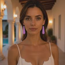 Purple Opal Teardrop Earring, Long