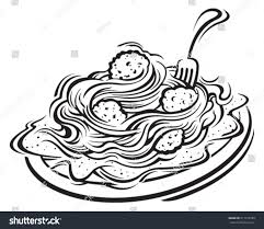 Check it out in lady and the tramp coloring book pages. Spaghetti And Meatballs Royalty Free Stock Vector 211153189 Avopix Com