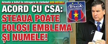 Steaua emblema noua, steaua schimba emblema, steaua becali emblema. Acord Cu Csa Steaua Poate Folosi Emblema Si Numele Ziarul National