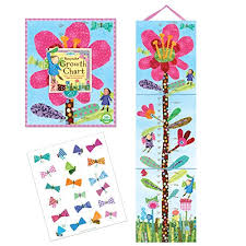 Eeboo Hot Pink Flower Growth Chart For Girls B00tkqv6mg