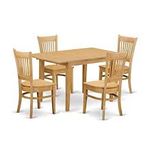 East West Furniture Nova5oakw 5 Piece Dining Table And 4 Chairs Set Check Out The Imag Small Kitchen Table Sets Small Kitchen Tables Modern Dining Table Set