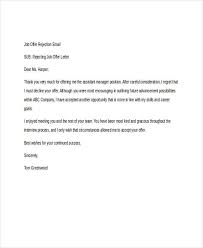 Wow your future employer with this simple cover letter example format. Free 8 Rejection Email Examples Samples In Pdf Doc Examples