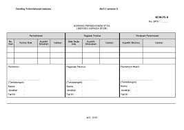 Antara contoh stor unit ialah stor pejabat permohonan menggunakan borang penambahan barang. Kew Ps 8