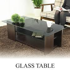 Glass Top Center Table Modern Coffee Shelf Brown Mdf Wood So 100br Azumaya Japan Azumayajapan Modern Coffee Table Home Coffee Tables Table