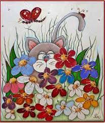 Carole Langlois Patrons Et Pieces De Bois Pour Peinture Decorative Playful Art Painting Patterns Flower Painting