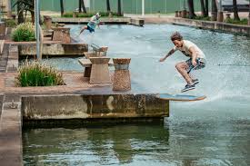 A Synchronized Wakeskating Stunt Featuring Matti Buys And