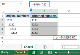 For formulas to show results, select them, press f2, and then press enter. Excel Trim Function Quick Way To Remove Extra Spaces