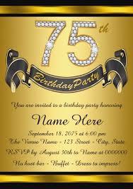 Come join us for wine and desserts as we celebrate. The Best 75th Birthday Invitations And Party Invitation Wording Ideas