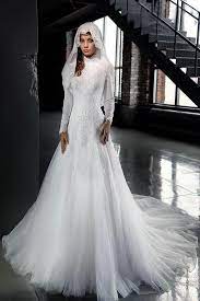Muslim Wedding Dress Hijab Long Sleeve High Neck White Bridal Gown Custom New Clothes Long Sleeve Wedding Dress Lace Ball Gowns Wedding Wedding Dresses Ebay