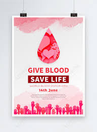 Pamflet ajakan donor darah : Pink Watercolor World Blood Donation Day Poster Template Image Picture Free Download 465363321 Lovepik Com