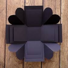 Press the card together firmly. 54 Exploding Paper Boxes Ideas Explosion Box Exploding Boxes Exploding Box Card