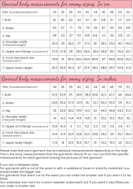 size chart emmy design