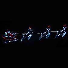 You'll receive email and feed alerts when new items arrive. Santa Sleigh Reindeer Led Light Display 16 8 W