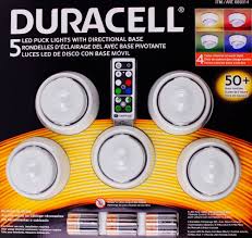 costco duracell 5 led puck lights directional base remote