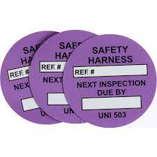 Fall protection equipment such as harnesses, lanyards and anchor straps are required to have an annual formally documented inspection by a. Universal Tag Safety Harness Inserts Brady Part Uni Uni 503 Purple Brady Bradyid Com