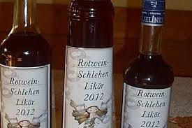 Schlehen Wein Likor Schlehenlikor Schlehen Wodkaflasche
