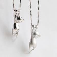 Naughty Sterling Silver Kitten Swinging Pendant Cute Animals Necklace Only 23 99 Bygoods Com Silver Cat Pendant Cat Pendant Necklace Fancy Jewelry