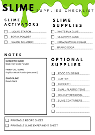 Recommended Supplies To Make Slime Slime Ingredients Slimes Supplies How To Make Slime