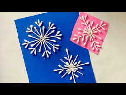 Download Making Snowflakes Out Of Q Tips Christmas Crafts For Kids Youtube PSD Mockup Templates