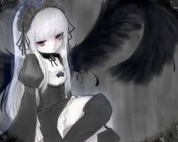 Anime Angel With Black And White Wings Pin On Hey Lolita
