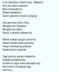 Lirik Lagu Bersabar Dalam Duka Lirik Lagu Lirik Lagu