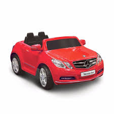 Electric Cars For Kids To Ride Toddler Red Mercedez Benz Logo Recharge Battery Nationalproducts Mercedes Benz E550 Battery Powered Car Mercedes Benz