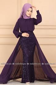 Modaselvim Abiye Sifon Pelerinli Tesettur Abiye Pn2044 Mor Fashion Dresses Formal Dresses Long