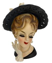 HEAD VASES VINTAGE WOMAN