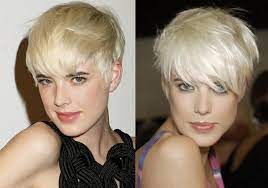 Agyness Delyn S Grayish Short Hair Style Looks Very Good And She Has Produced The Attractive Look With Prom Hairstyles For Short Hair Hair Styles Stylish Hair