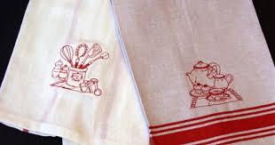 Learn how to applique fabric designs onto towels. Condo Blues Easy Diy Machine Embroidery Flour Sack Towels