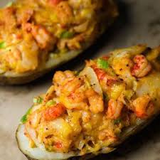 Crawfish Baked Potato Is A Twice Baked Taste Explosion Recipe Crawfish Recipes Baked Potato Cajun Cooking