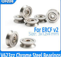 Great Chrome Steel V623ZZ (10Pcs) V Groove Sealed 623VV Ball Bearing for  ERCF v2 RC1 Klipper Based 3D Printer - AliExpress 13