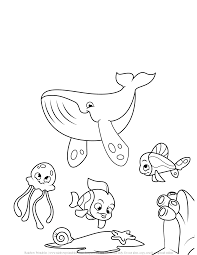 Your kids will increase their vocabulary by learning about different anima. Under The Sea Ocean Animals Coloring Pages Rainbow Printables