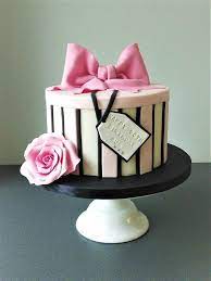 Pink And Black Hat Box Cake Birthday Cakes For Women Cake Hat Box Cake