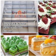 Lihat juga resep bolu pandan lembut (loyang 24) enak lainnya. Jual Loyang Cetakan Kue Sekat Kue Brownies Brownis Bronis Sekat 24 Kota Surabaya Rumahboga Tokopedia