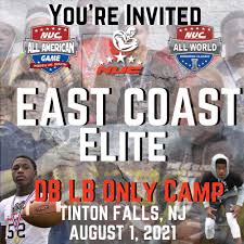 Monthly calendar for the month august in year 2021. Coach Schuman S East Coast Db Lb Camp Prospect Showdown August 1st 2021 Tinton Falls Nj Coach Schuman S Nuc Sports Football Programs