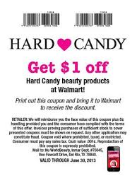 1 Off Hard Candy Coupon Hard Candy Hard Candy Cosmetics Coupons