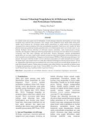 Teknologi dalam perkembangannya mengalami perkembangan yang sangat cepat. Pdf Inovasi Teknologi Pengolahan Air Di Beberapa Negara Dan Perusahaan Terkemuka
