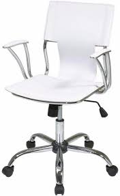 Contemporary White Office Chair Padded Armrest With Built In Lumbar Support Chair Office Chair White Office Chair Cheap Office Chairs